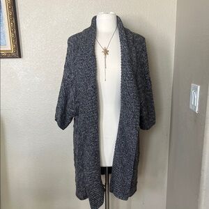 a.n.a Charcoal Knit Open Cardigan